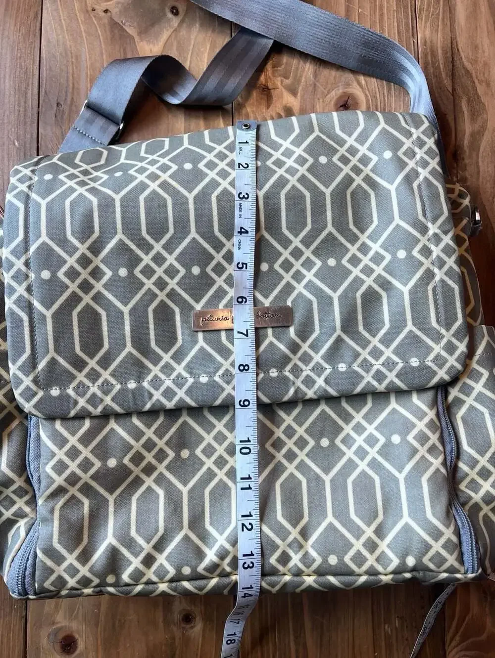 Petunia Pickle Bottom Glazed Boxy Backpack Diaper Bag in Quartz Geometric Patter